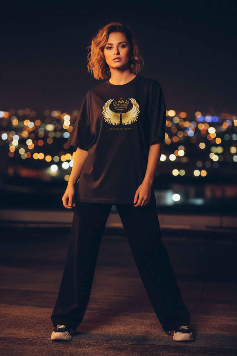 Oversized T-Shirt "DAUGHTER OF THE KING"