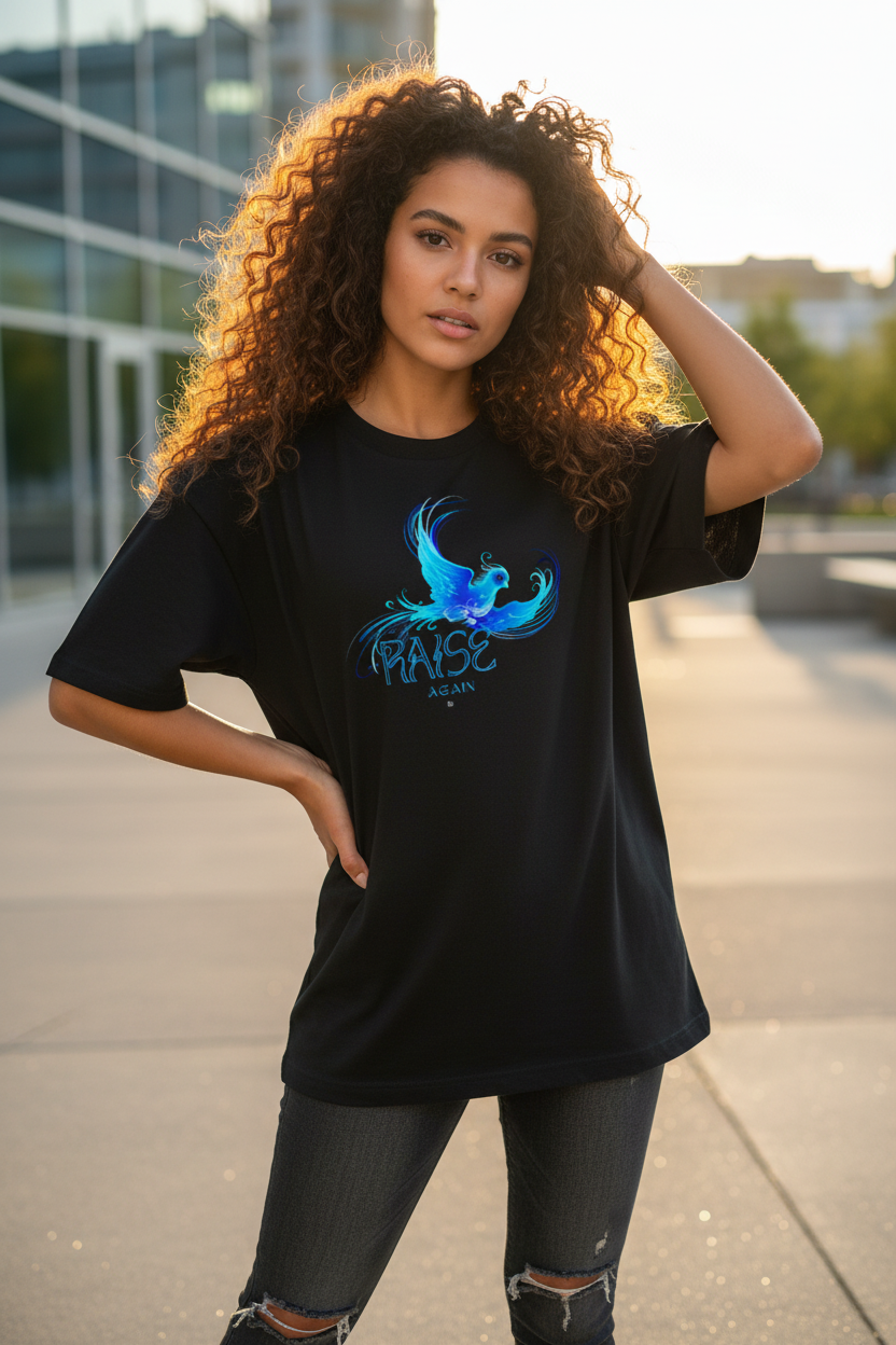 Oversized T-Shirt "RISE AGAIN"