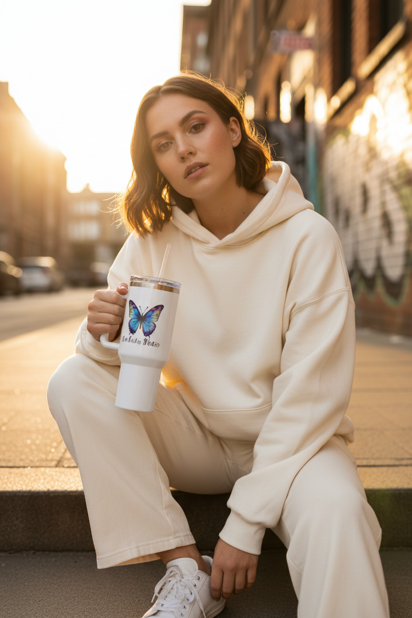 TRANSFORMED Thermobecher Lifestyle Mockup