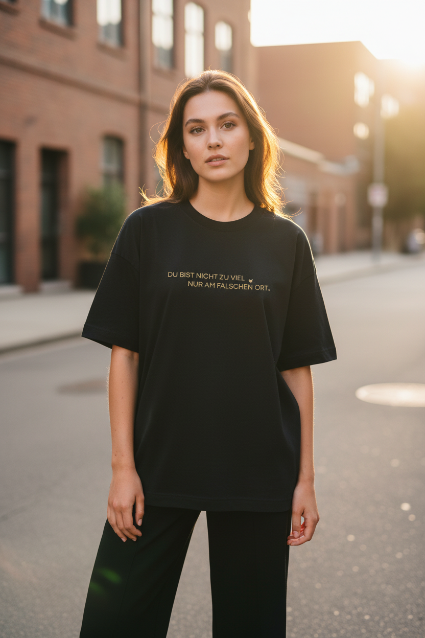 Oversized T-Shirt "Nicht zu viel"