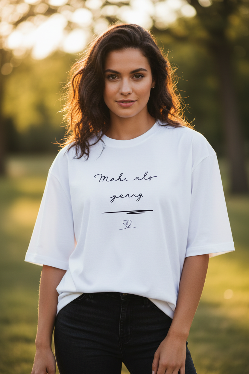 MEHR ALS GENUG Oversized T-Shirt – 100% Bio-Baumwolle | STYL-NOW STYL-NOW