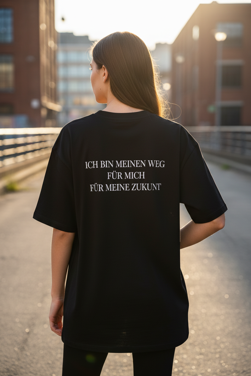 Oversized T-Shirt "MEIN WEG" Backprint – Premium Organic