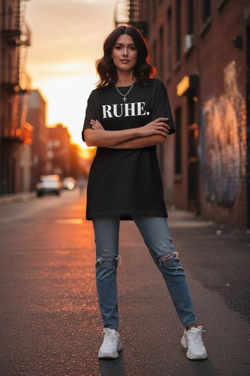 Oversized T-Shirt "RUHE" – Premium Organic STYL-NOW