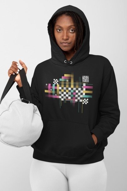 Ausgefallener Hoodie "STYL NOW mit QR CODE" - STYL-NOW