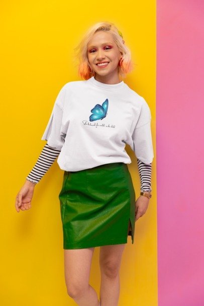 Ausgefallener Oversized Blast SHE DID