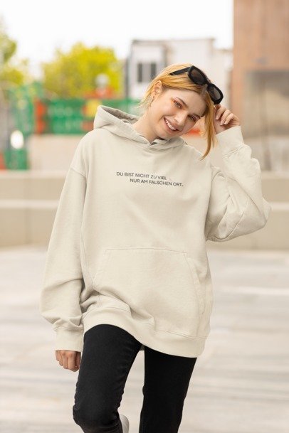 Oversized Hoodie "Nicht zu viel"
