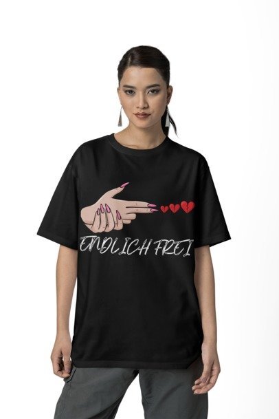 Ausgefallenes Oversized T-Shirt "FREI" - STYL-NOW