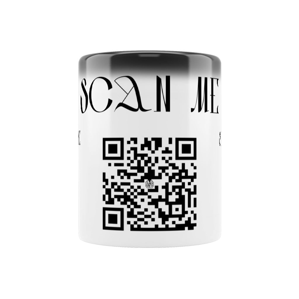 Zaubertasse "SCAN ME" 300ml Schwarz STYL-NOW