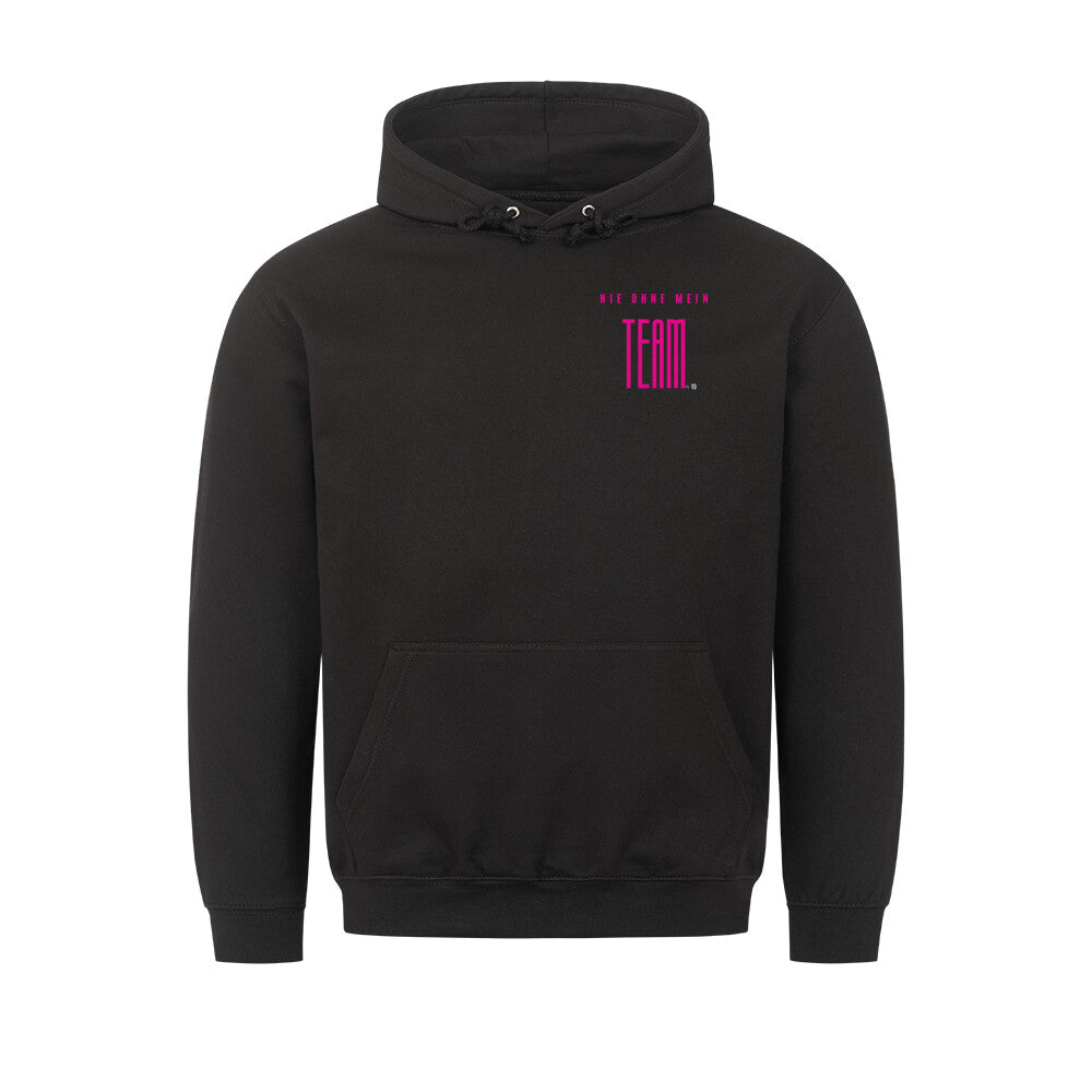 Hoodie "NIE OHNE MEIN TEAM" Schwarz STYL-NOW