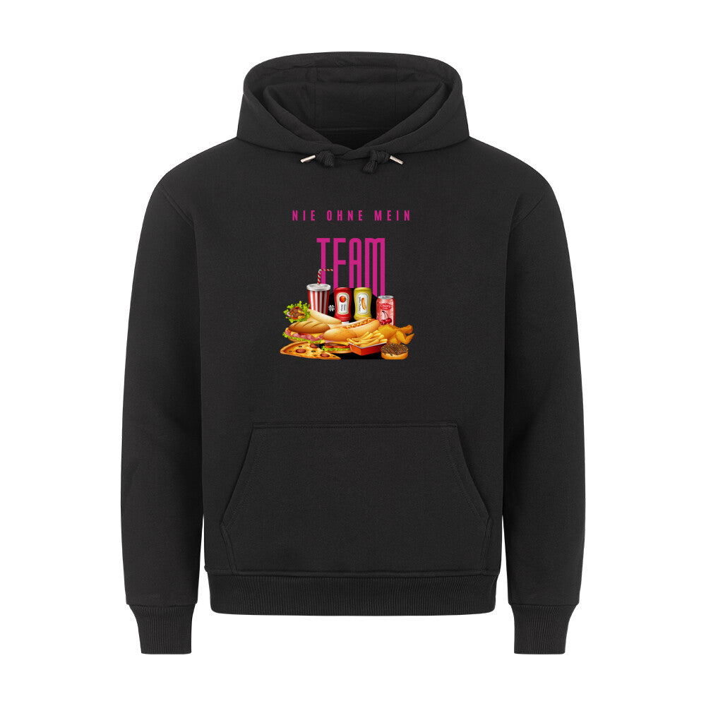 Hoodie "NIE OHNE MEIN TEAM" Schwarz STYL-NOW