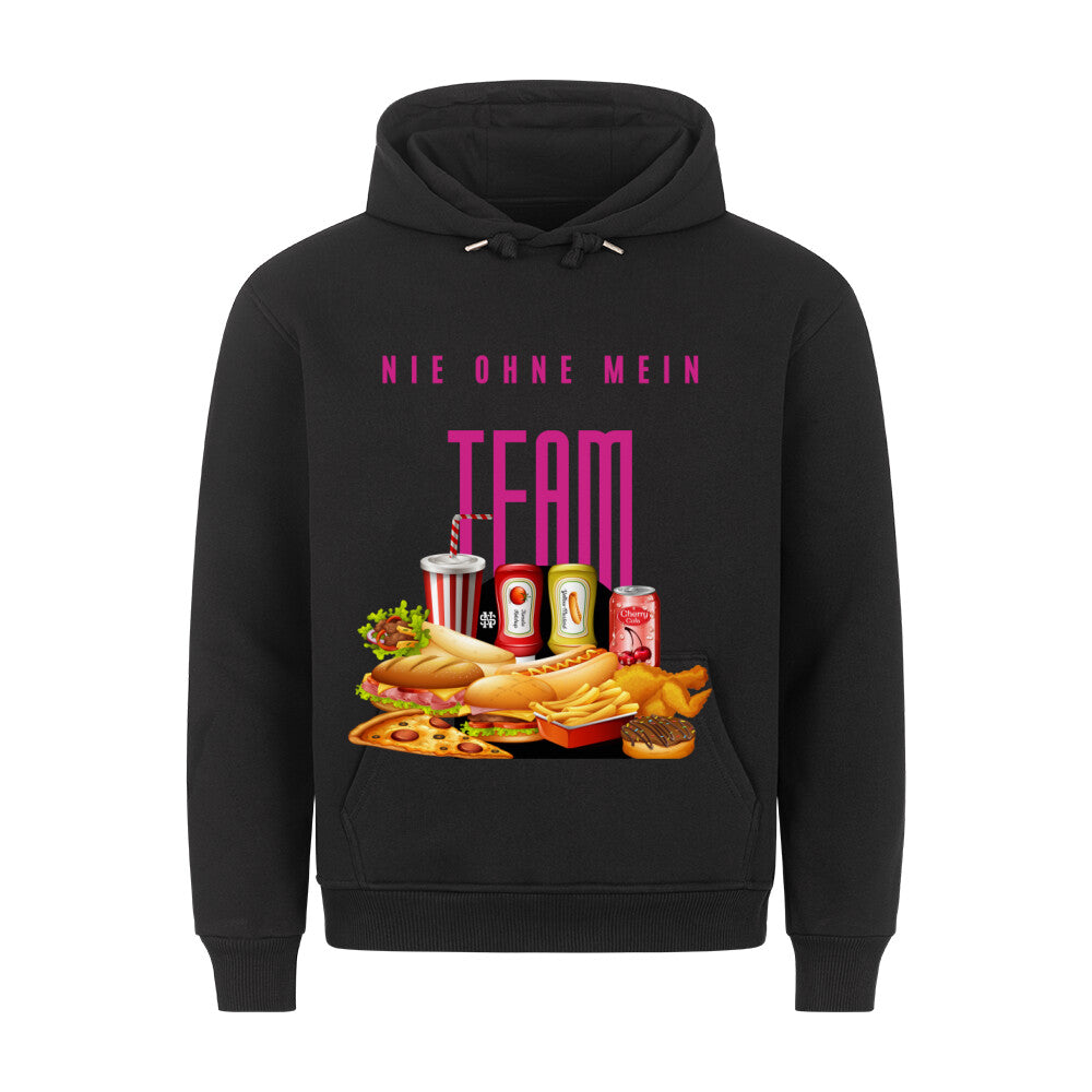 Hoodie "NIE OHNE MEIN TEAM" Schwarz STYL-NOW