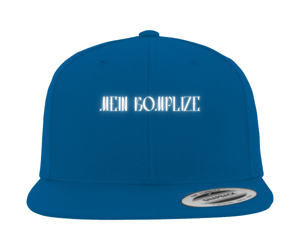 Snapback Cap "Mein Komplize" - Weiße Schrift Royal Blue One Size STYL-NOW