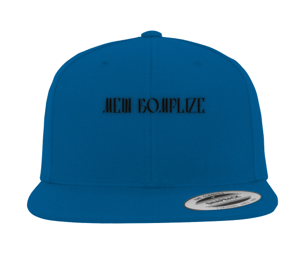 Snapback Cap "Mein Komplize" - Schwarze Schrift Royal Blue One Size STYL-NOW